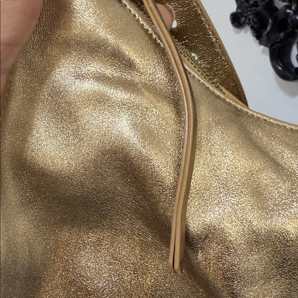 HOBO Gold Metallic Shoulder Bag